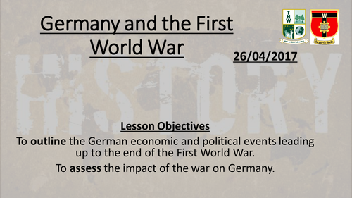 AQA new GCSE Germany 1890-1945 Lesson 3 Germany WW1
