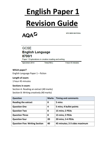 AQA English Language revision guide