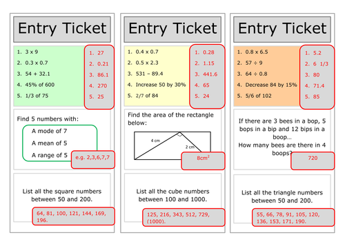 Mixed practice starter ENTRY TICKET