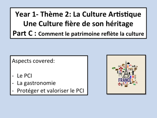Une culture fière de son héritage- Comment le patrimoine reflète la culture- A Level French
