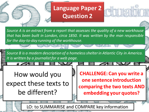 AQA GCSE English Language Paper 2 Question 2 Summary Question 2