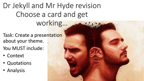 Dr Jekyll and Mr Hyde revision task themes