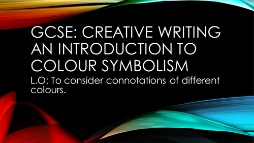 Creative writing unit based on colour for inspiration