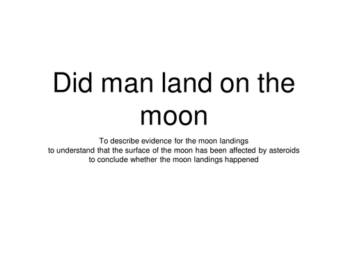 moon landings lesson