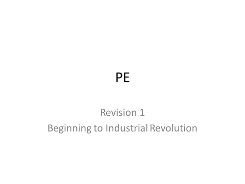 A Level Revision Pre 1800