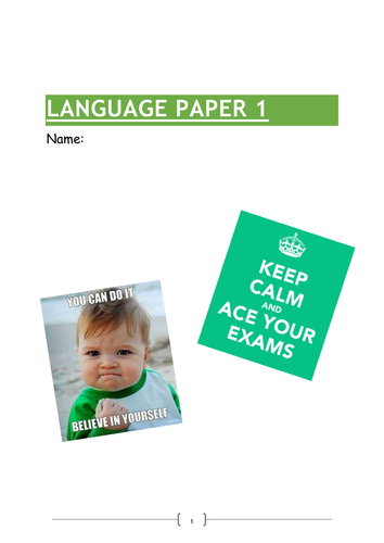 AQA English Language paper 1 revision guide