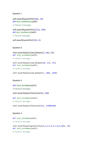 Python Functions Assessment (Hard)