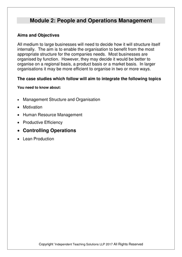 GCSE Business - Stock Control (editable)
