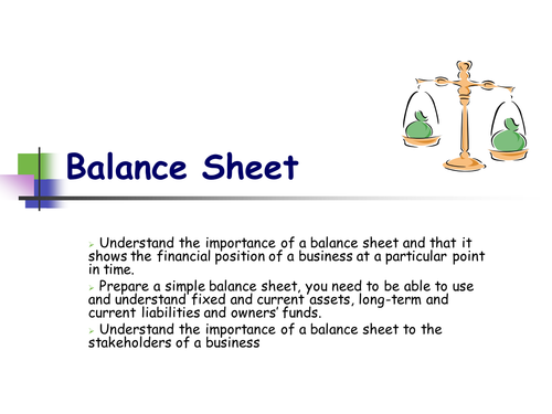 Balance Sheet Theory Powerpoint