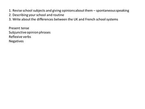 School - new GCSE spec