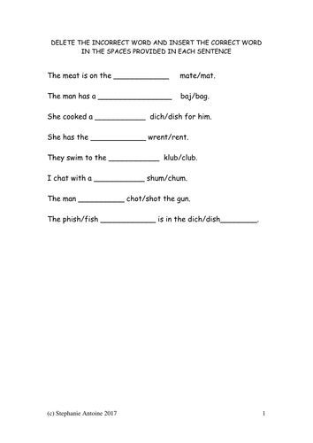 sentences practice worksheet 6