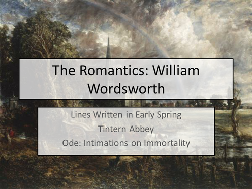 Romantic Poetry - full set of resources for Edexcel A Level Literature