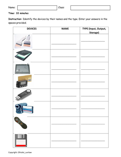 Hardware Worksheet