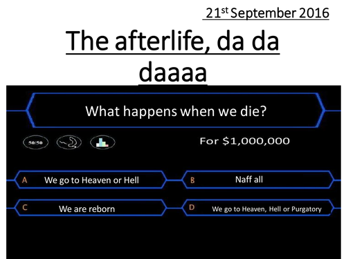 Life After Death - Christian Beliefs - AQA GCSE RS New Specification