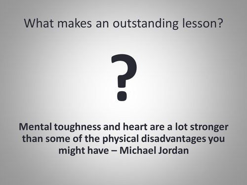 CPD What Makes An Outstanding Lesson Powerpoint