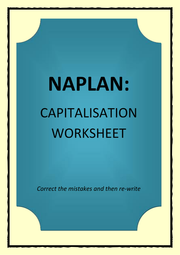 NAPLAN: Capitalisation Worksheet