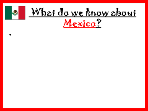 Learning about Mexico: Introduction and dominoes game for KS2