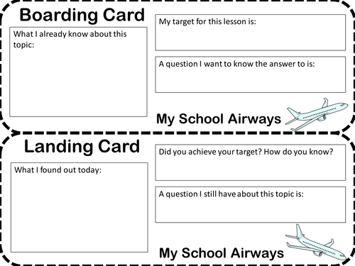 Boarding and Landing Cards/AFL