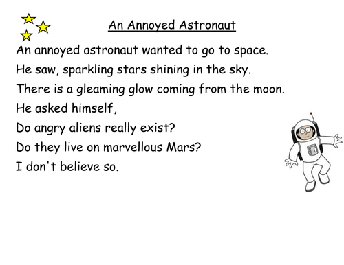 activities and poems to accompany alliteration ppt and lesson