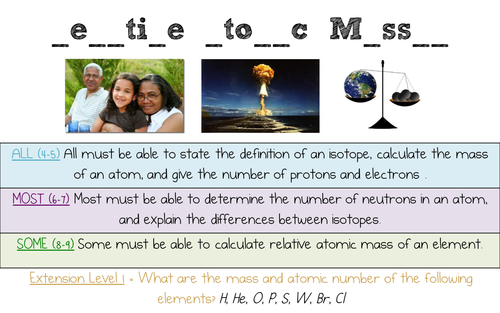 GCSE Chemistry AQA (New Spec) Quantitative Lesson 1 - Relative Atomic Masses