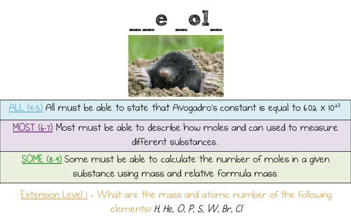GCSE Chemistry AQA (New Spec) Quantitative Lesson 2 - The Mole