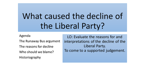 The decline of the Liberal Party - AQA A Level
