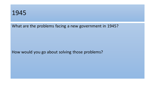 The 1945 General Election - AQA A Level 2 lessons
