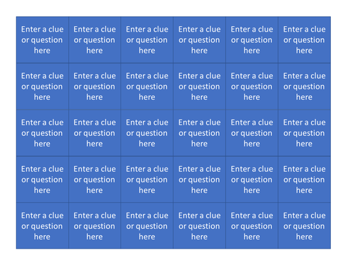 Catchphrase team game template