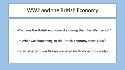 4 Lessons on Post WW2 Economy AQA A Level