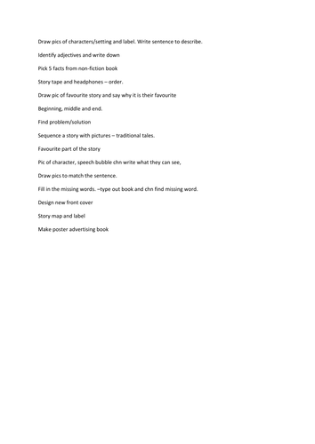 Guided Reading activities