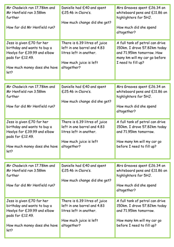 mastery in maths year 5 worded problems with decimals fluency reasoning