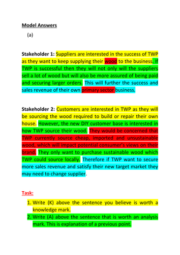 Exam Practice: Stakeholders and Objectives