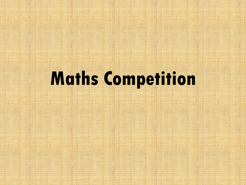 Maths competition quiz for KS2 Year 6 SATs revison