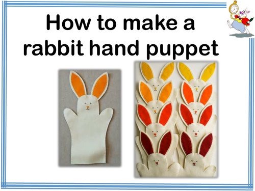 KS1 D and T. Puppet Sewing Instructions.