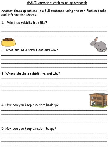 year 2 comprehension worksheet goes with the book caring
