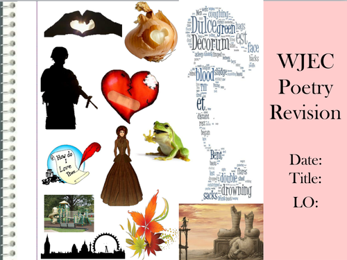 WJEC Poetry Revision Notes and Powerpoint