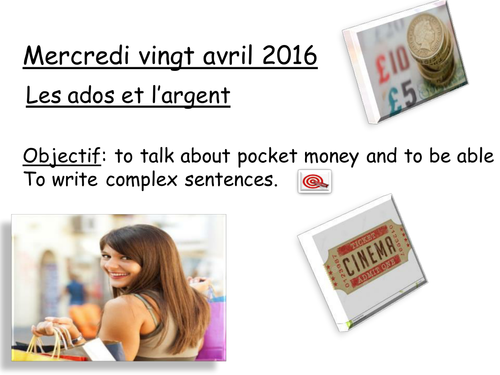 To talk about pocket money using complex sentences