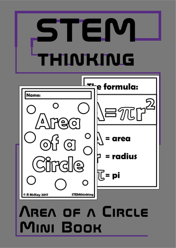 Area of a Circle Mini Foldable Book  Maths, Geometry