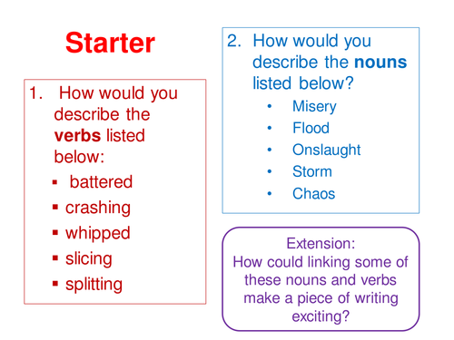 Year 7 reading assessment prep - based on AQA KS3 assessments format