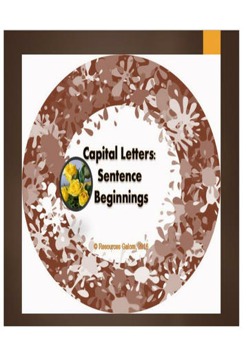 Capital Letters: Sentence Beginnings