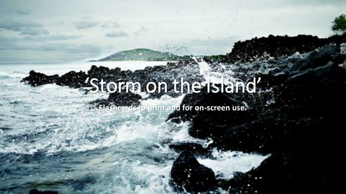 Storm on the Island Quote flashcards: For Print and Onscreen use with Instructions