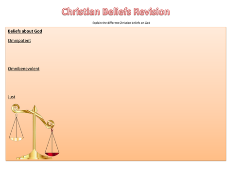 Christian Beliefs Student Revision Booklet