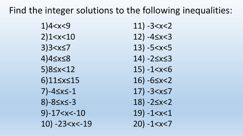 Finding integer solutions to inequalities