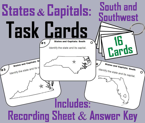 states-and-capitals-task-cards-south-and-southwest-region-teaching