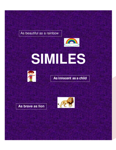 Similes- List of similes including persons, animals and things/objects
