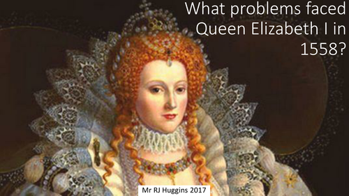 What problems faced Elizabeth I in 1558?