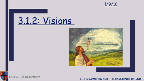 Edexcel Spec A Religious studies: 3.1.1 Visions