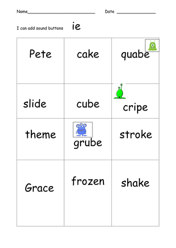 split digraph real and alien words