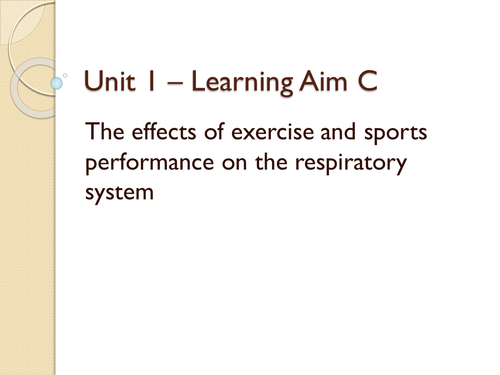 BTEC Level 3 Sport (2016) New Specification Unit 1 Learning Aims C & D