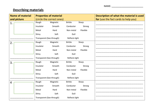 Describing materials MAT